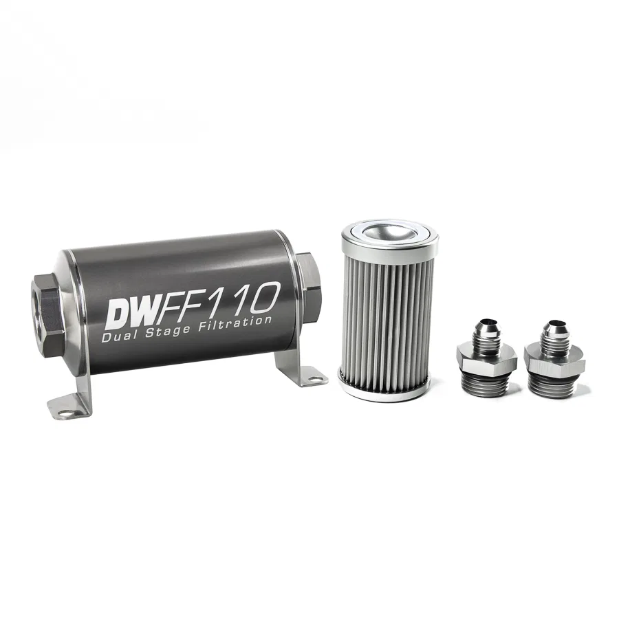 8-03-110-010K-6 – DEATSCHWERKS Fuel Filter, Complete Assembly In-Line Pump Gas/ Race Gas/ MTBE/ Ethanol/ Methanol And...